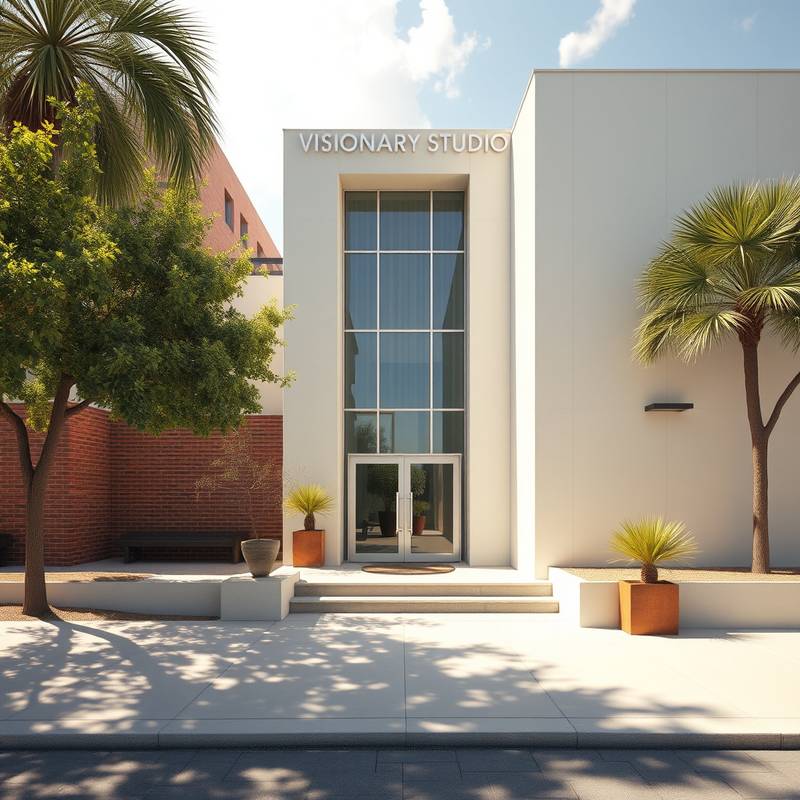 The exterior of Visionary Studios